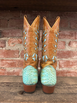 Resistol by Lucchese Alligator Cowboy Boots Women's Size 8