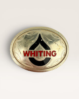 Whiting Oval Metal Belt Buckle
