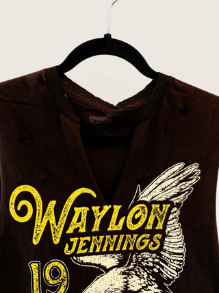 Chop Shop Waylon Jennings 1972 Crop Tank