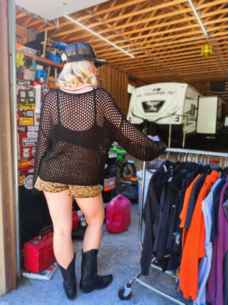 So Fine Leopard Denim Shorts