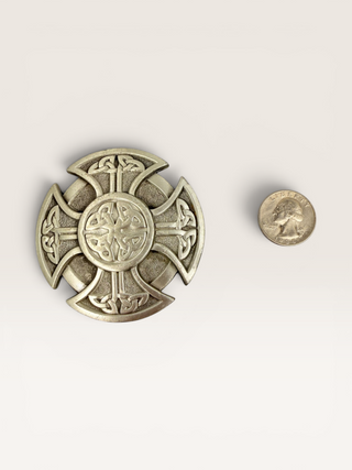 Pewter Celtic Knot Vintage Belt Buckle