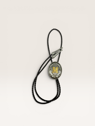 Silver “M” Bolo Tie