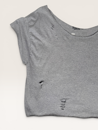 Plain Grey Chop Shop Crop Top