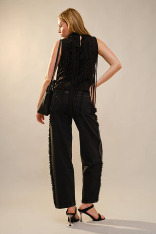 Sonora Embroidered Fringe Jeans