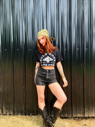 Chop Shop Gold Dogs Cropped T-Shirt