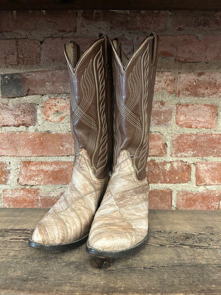 Tony Lama Genuine Eel Cowboy Boots Women's Size 8