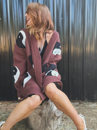 Good Vibes Oversized Cardigan