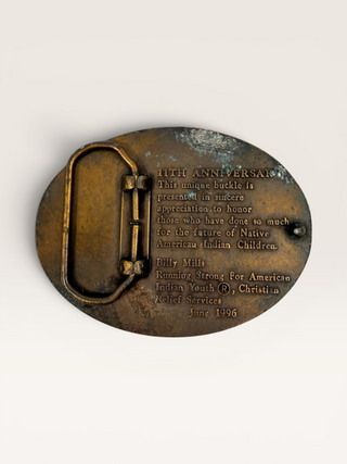 Vintage Running Strong For American Indian Youth Belt Buckle
