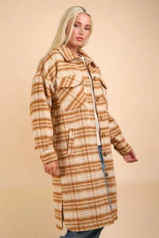 Roxy Plaid Brushed Flannel Jacket