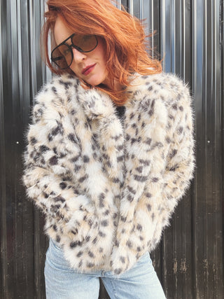 Rock Of Ages Leopard Faux Fur Jacket