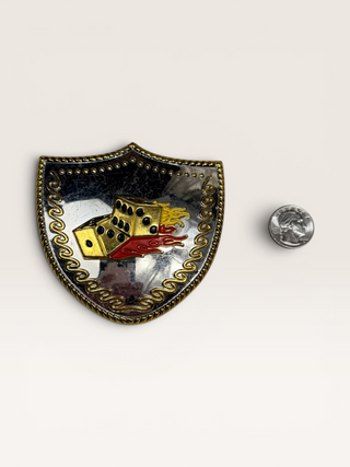 Flaming Dice Belt Buckle