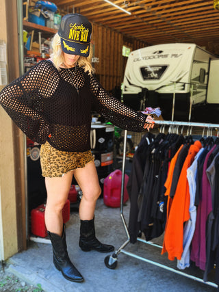 So Fine Leopard Denim Shorts