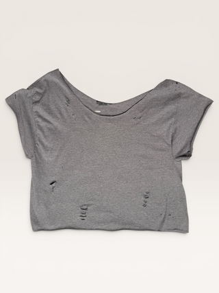 Plain Grey Chop Shop Crop Top