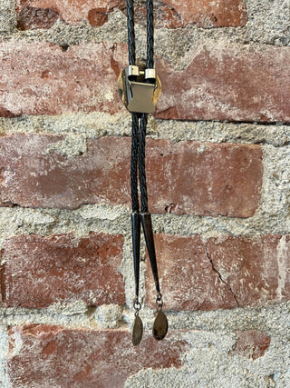 Sterling & Turquoise Bear Paw Bolo Tie