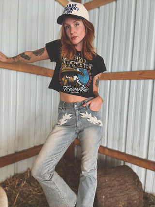 Miley Washed Western Accent Jeans