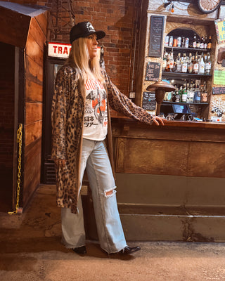 Caviar Dreams Leopard Sequins Duster