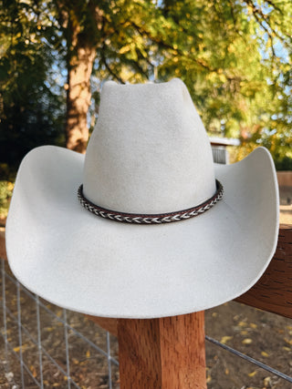 Brown Braided Genuine Horse Hair Hat Band