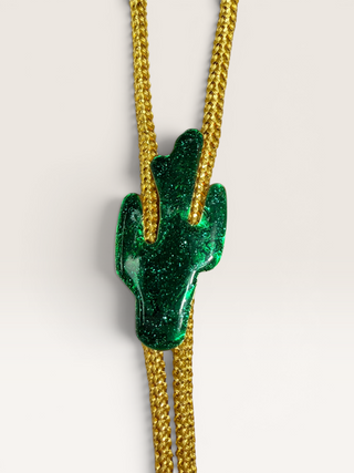 Sparkle Cactus Bolo Tie