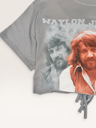 Waylon Jennings Chop Shop Crop T-Shirt