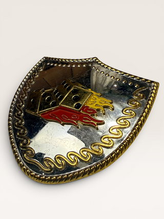 Flaming Dice Belt Buckle
