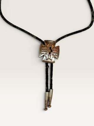 Metal Southwest Style Concho Bolo Tie