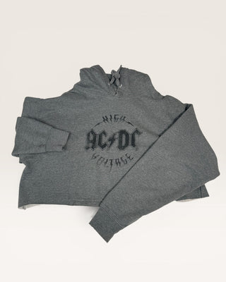 AC/DC Chop Shop Crop Hoodie