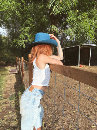 Cattleman Wool Felt Cowboy Hat Blue