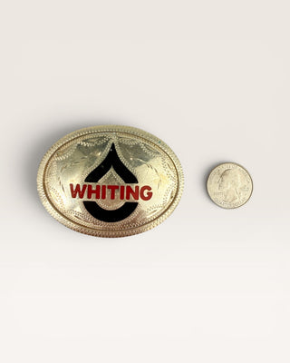 Whiting Oval Metal Belt Buckle
