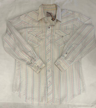 Vintage Men’s H Bar C Ranchwear Snap Up Shirt Size Large