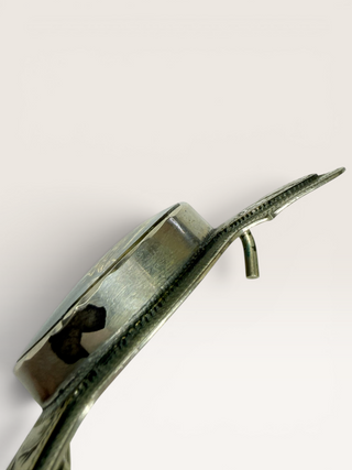 Vintage Brass and Silver Horse Head Belt Buckle