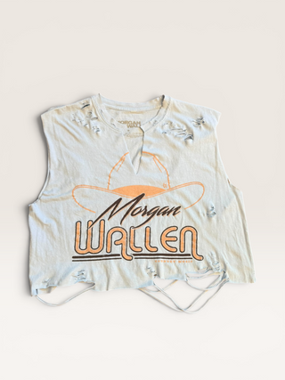 Morgan Wallen Chop Shop Distressed Crop Tank
