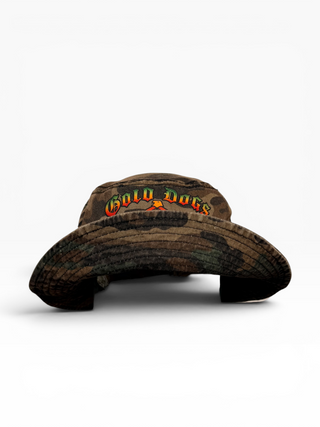 Gold Dogs Live Free Camo Bucket Hat