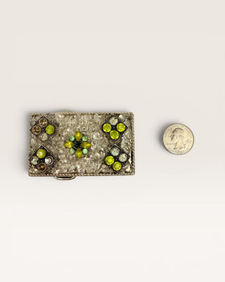 Vintage bejeweled Rectangle Belt Buckle
