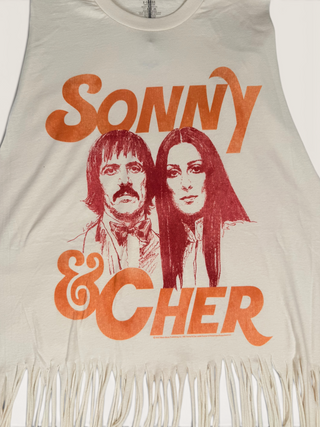 Sonny and Cher Chop Shop Fringe Muscle Tank