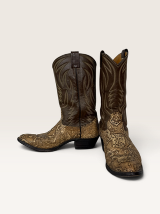 Nocona Genuine Snakeskin Cowboy Boots Size Men's 10.5