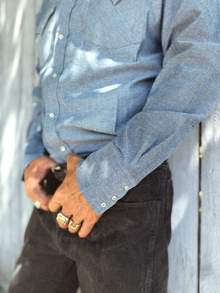 Ely Long Sleeve Chambray Work Shirt