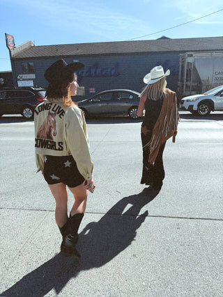 Showgirl Star Zip Up Shorts