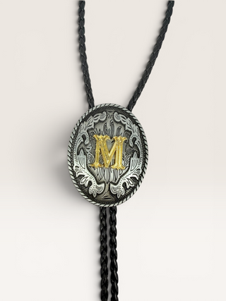 Silver “M” Bolo Tie