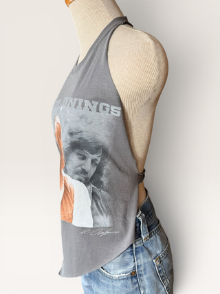 Waylon Jennings Chop Shop Halter Top Tank