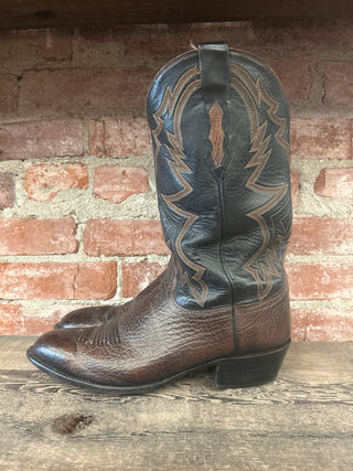 Lucchese Bull Neck Leather Men’s 11 Wide Cowboy Boots