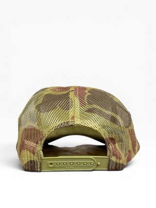 Gold Dogs Live Free Two Tone Duck Camo Trucker Hat
