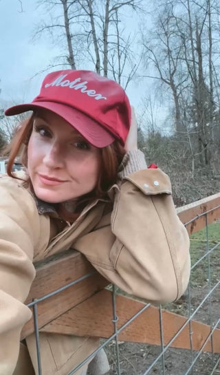 Mother Satin Embroidered Baseball Hat