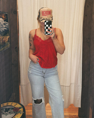 Midnight Muse Lace Tank Top