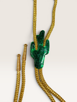 Sparkle Cactus Bolo Tie
