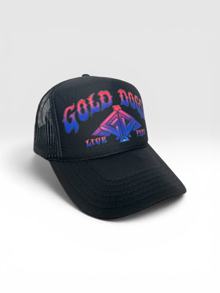 Gold Dogs Pink And Blue Trucker Hat