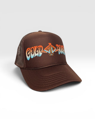 Gold Dogs Brown Gradient Trucker Hat