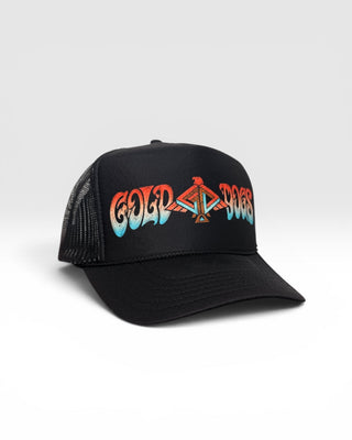 Gold Dogs Black Gradient Trucker Hat
