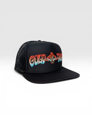 Gold Dogs Gradient Flat Bill Trucker Hat
