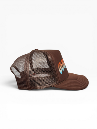 Gold Dogs Brown Gradient Trucker Hat
