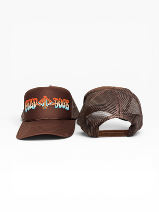 Gold Dogs Brown Gradient Trucker Hat
